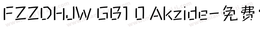 FZZDHJW GB1 0 Akzide字体转换